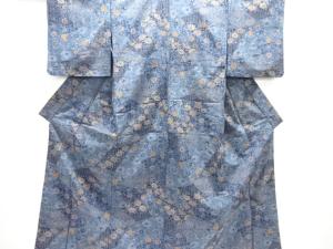 しょうざん花唐草模様単衣着物